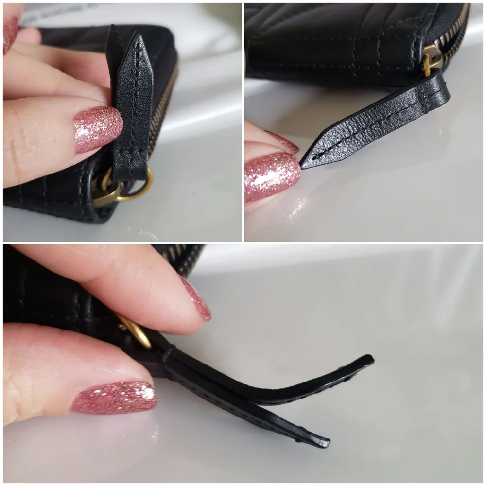 **SOLD** Authentic Pre-owned Gucci Marmont Pearl Logo Quilted Long Wallet - Picture 9 of 12